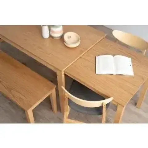 Tekkashop FDDT1642 Modern Style Oak MDF Wood Veneer Top Solid ...