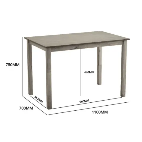 Tekkashop FDDT425 Simple Style MDF Wood Veneer Table Top Solid ...