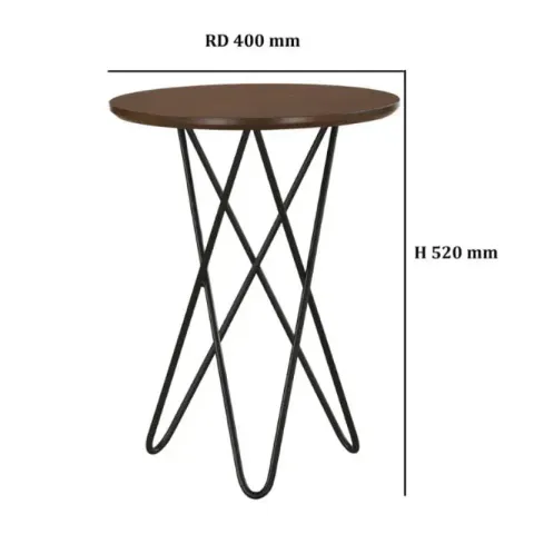 Tekkashop FDST467 Modern Loft Style Solid Rubber Wood Top Hairpin ...