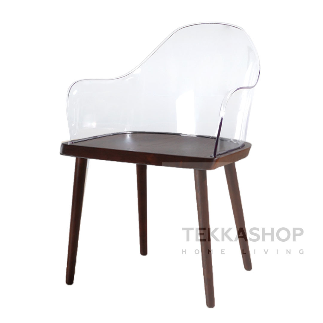 Tekkashop Kks072dw Acrylic Chair Phantom Chair Natural Wood Dining