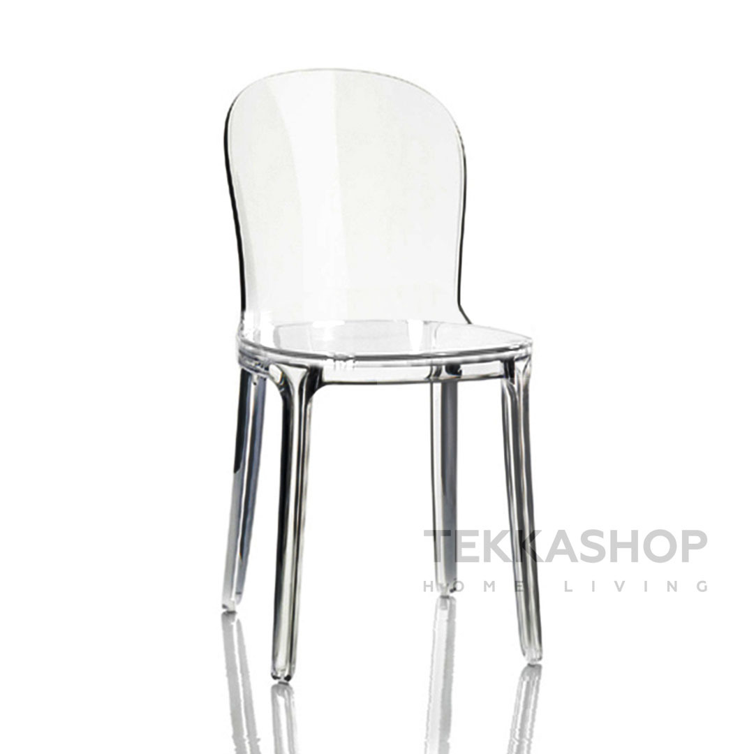 Tekkashop Kkh641w Acrylic Dining Chair Vanity Chair Phantom Chair