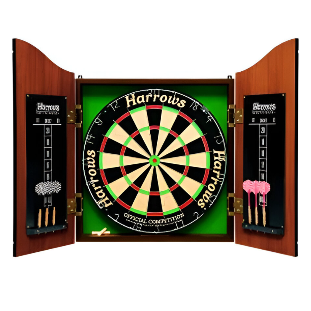 Complete Steel Tip Darts Set with Cabinet - 1000x1000