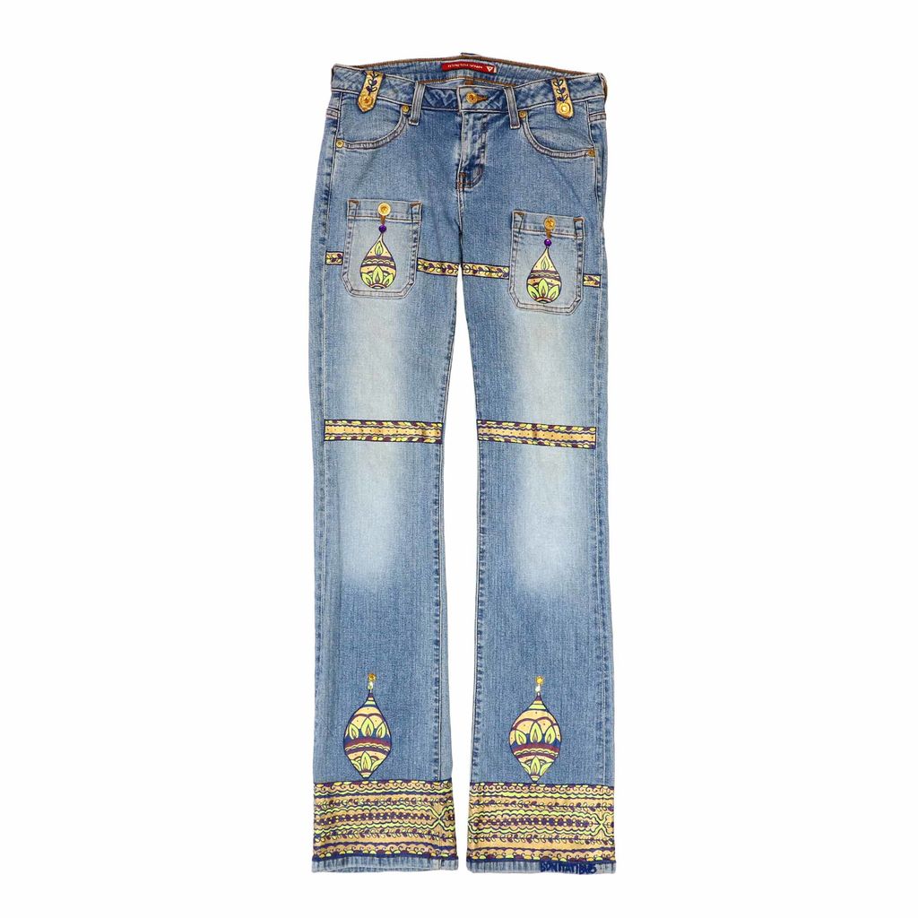 OV3 Hand painted with gems denim set 880 bottom front.JPG