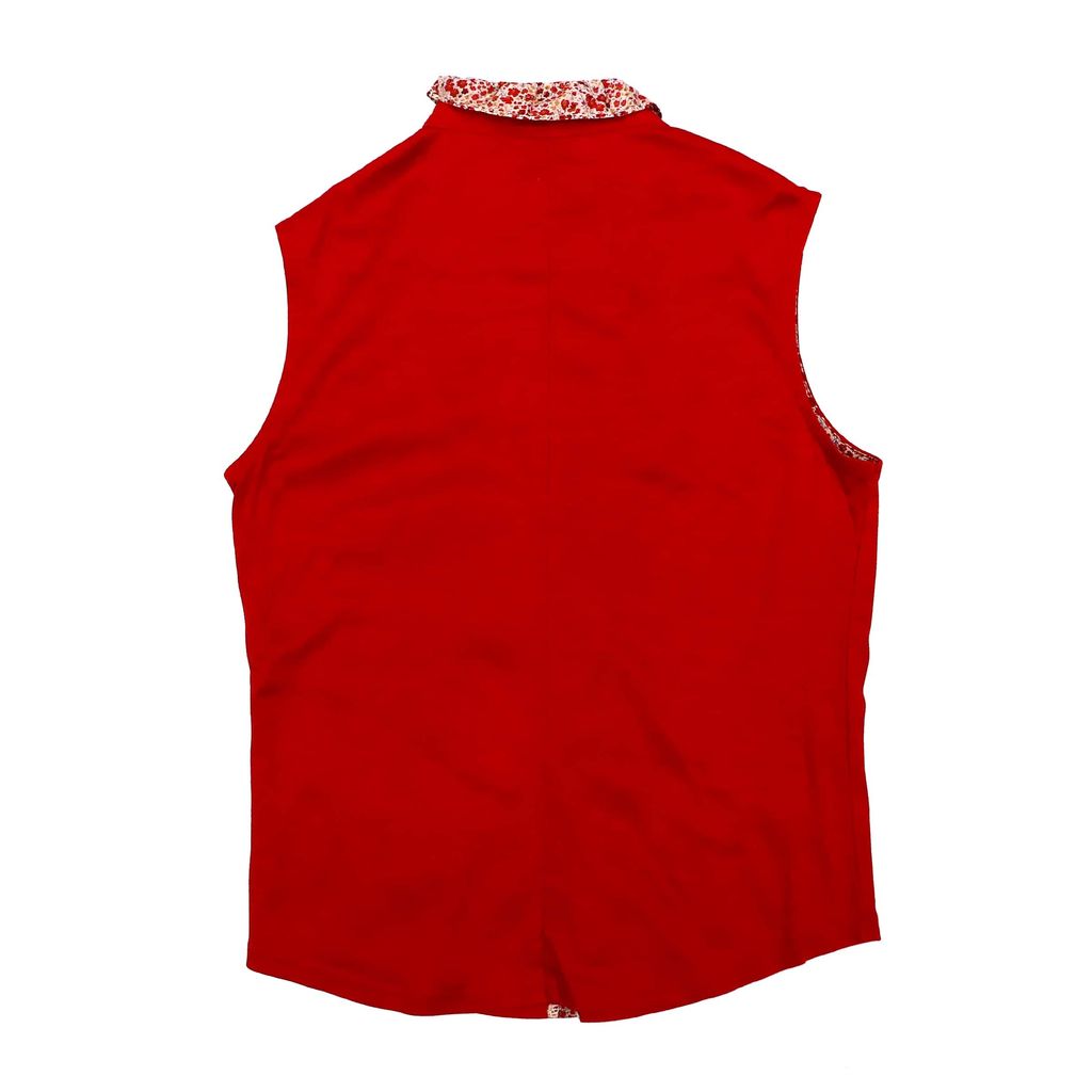 V46 Red floral sleeveless top 365 back.JPG