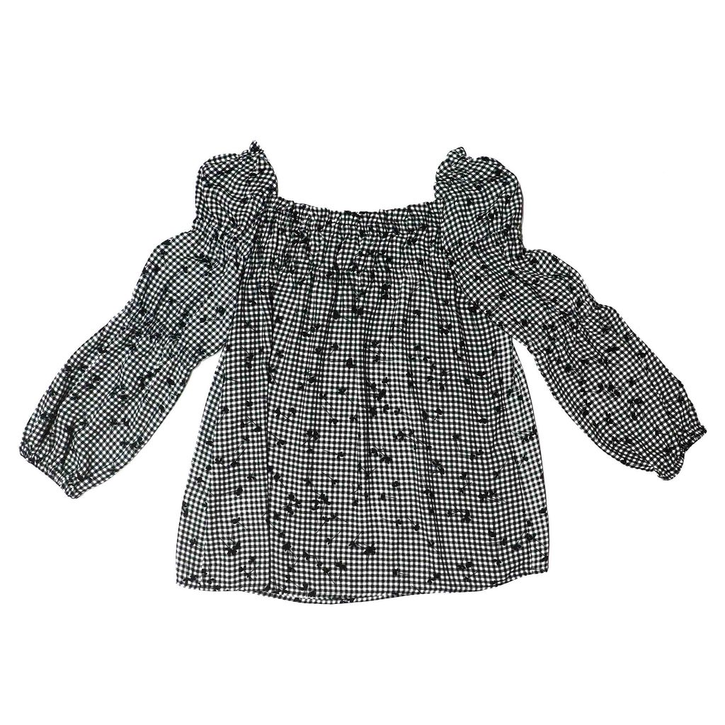 TO17 Plaid smocked blouse 275 back.jpg