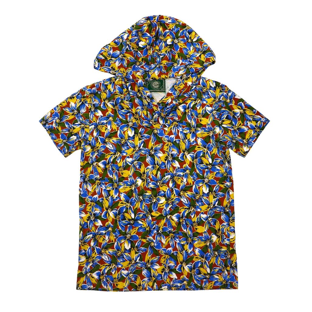 TO28 Floral pattern short sleeve hoodie 385 front.jpg