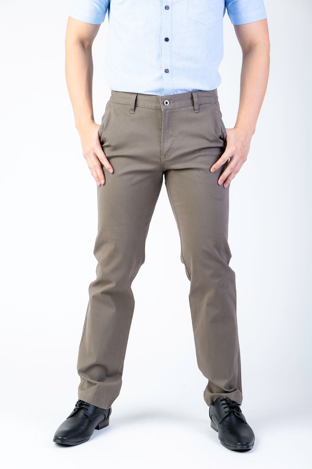 DP Men|Slim Fit Long Pants Cotton Grey Khaki-DC30289S – DAPPER CORPORATION  SDN BHD