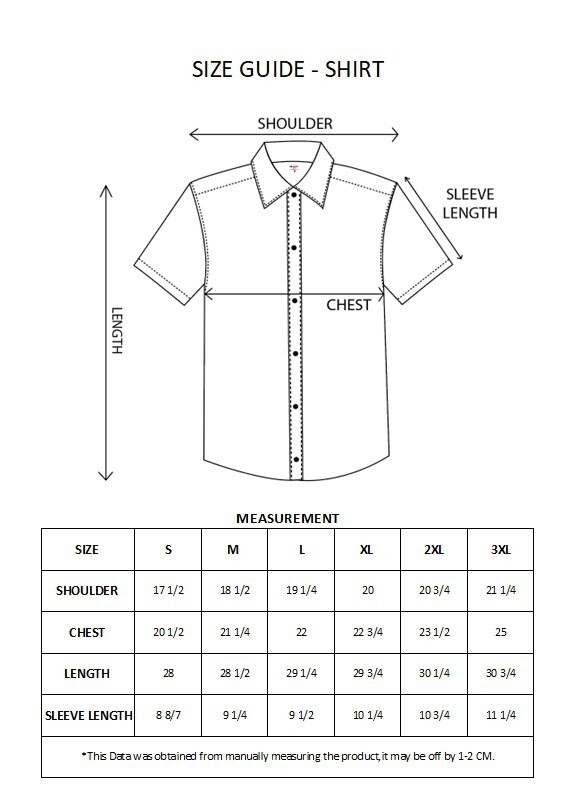 Shirt Size Chart Men