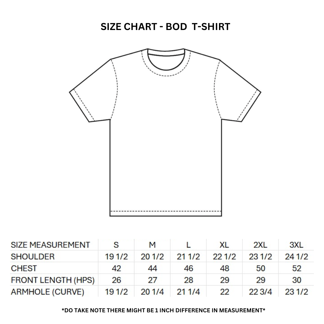 Size Chart - tf Collar T-Shirt-2