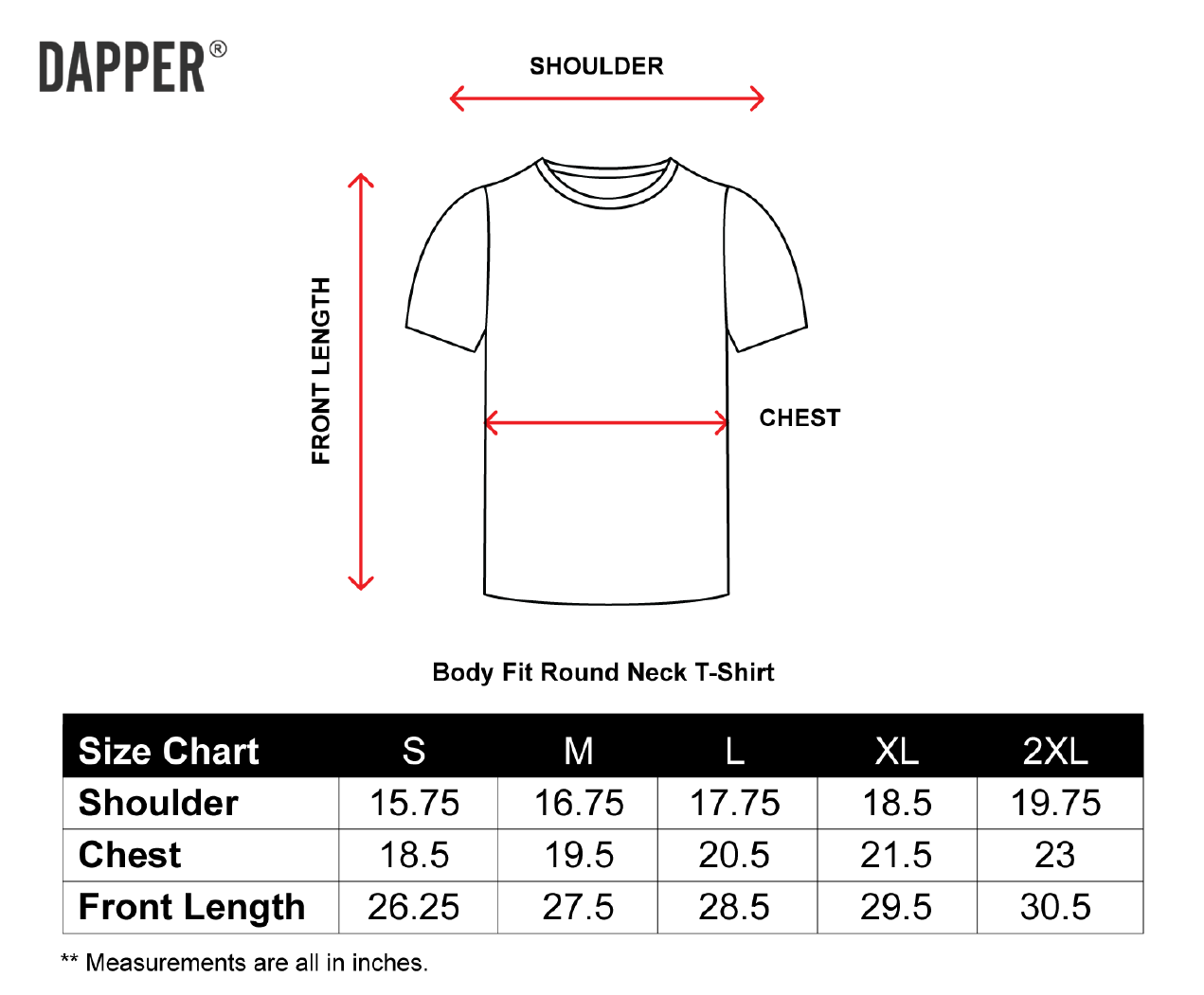 Body Fit Round Neck T-shirt SC