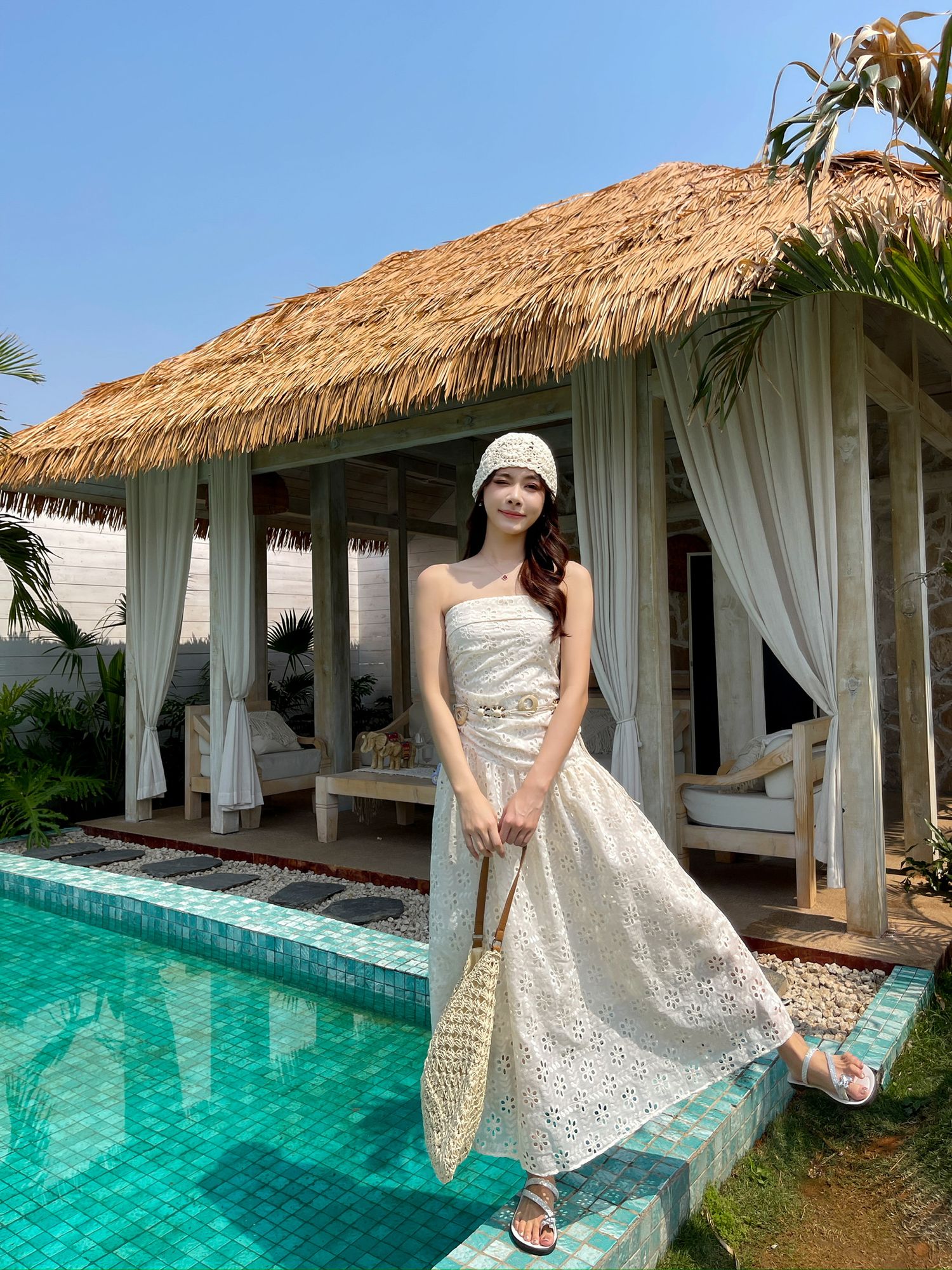 IDEALSTYLE | Keila Tube Crochet Dress 