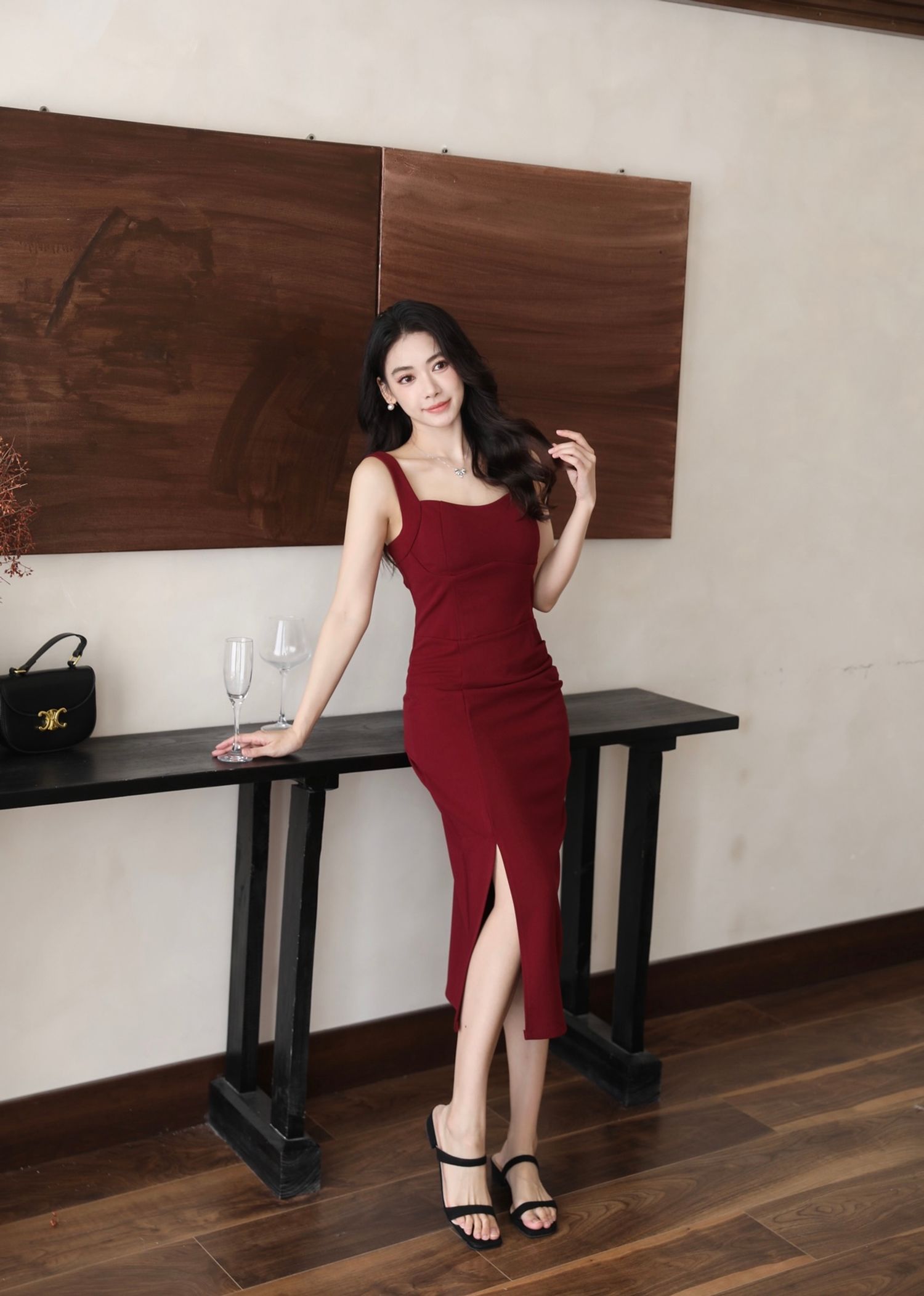 IDEALSTYLE | Henna Slit Dinner Dress 