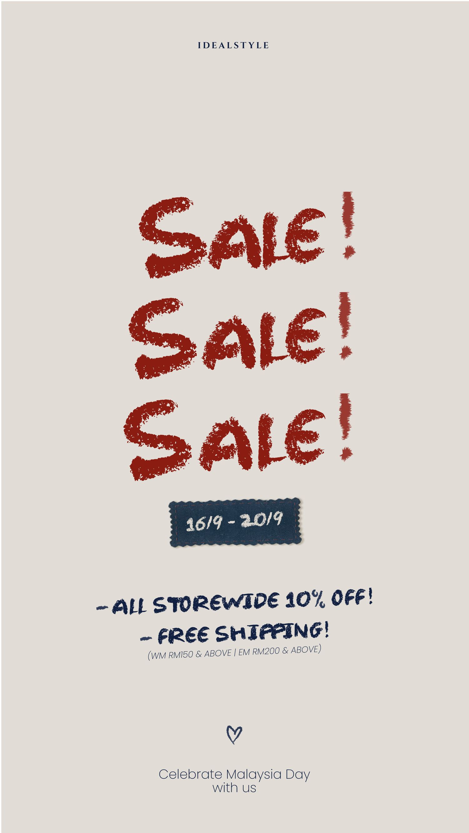 IDEALSTYLE | Malaysia Day Sales