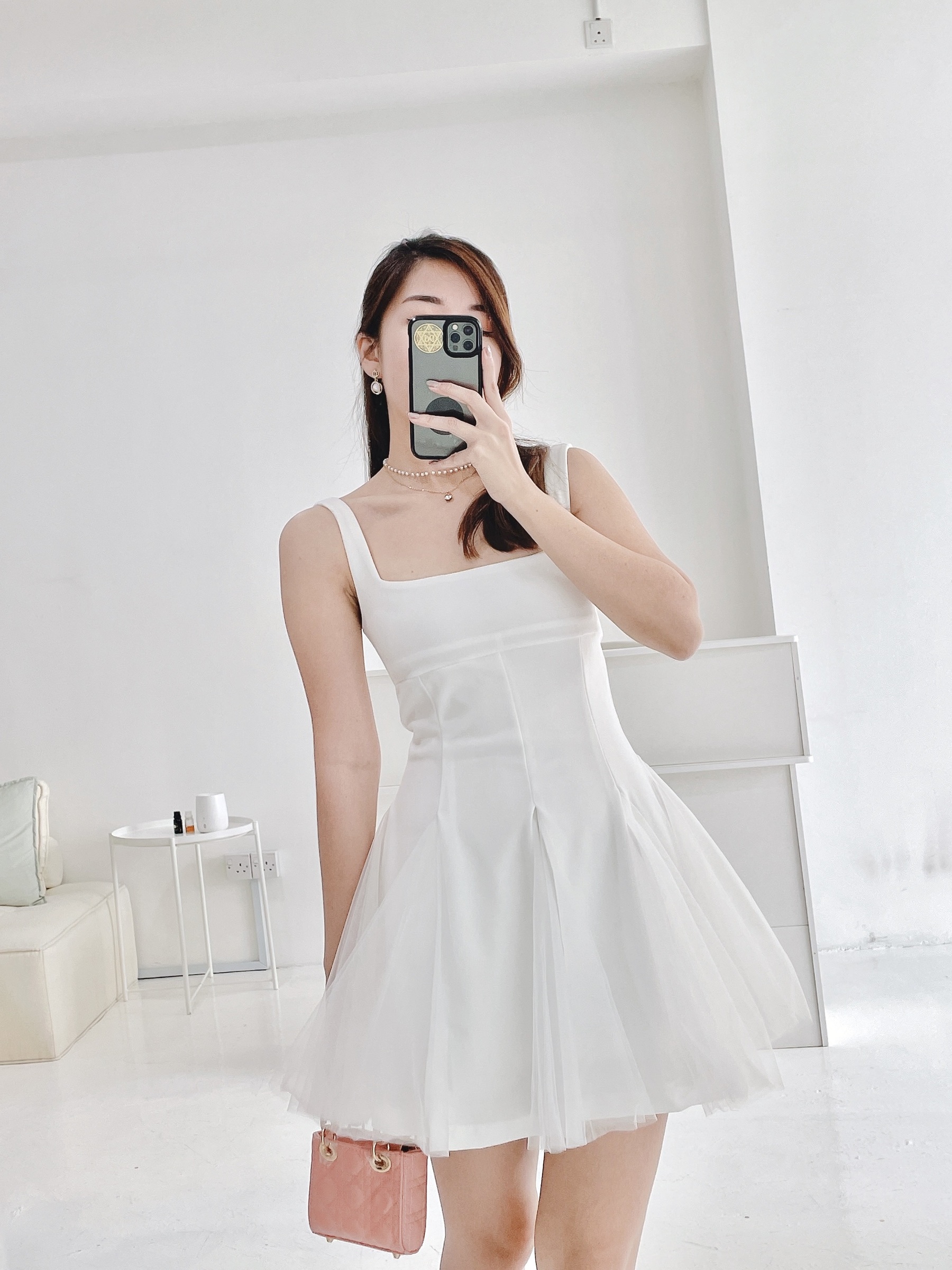Venice Mesh Skater Dress (White) – IDEALSTYLE