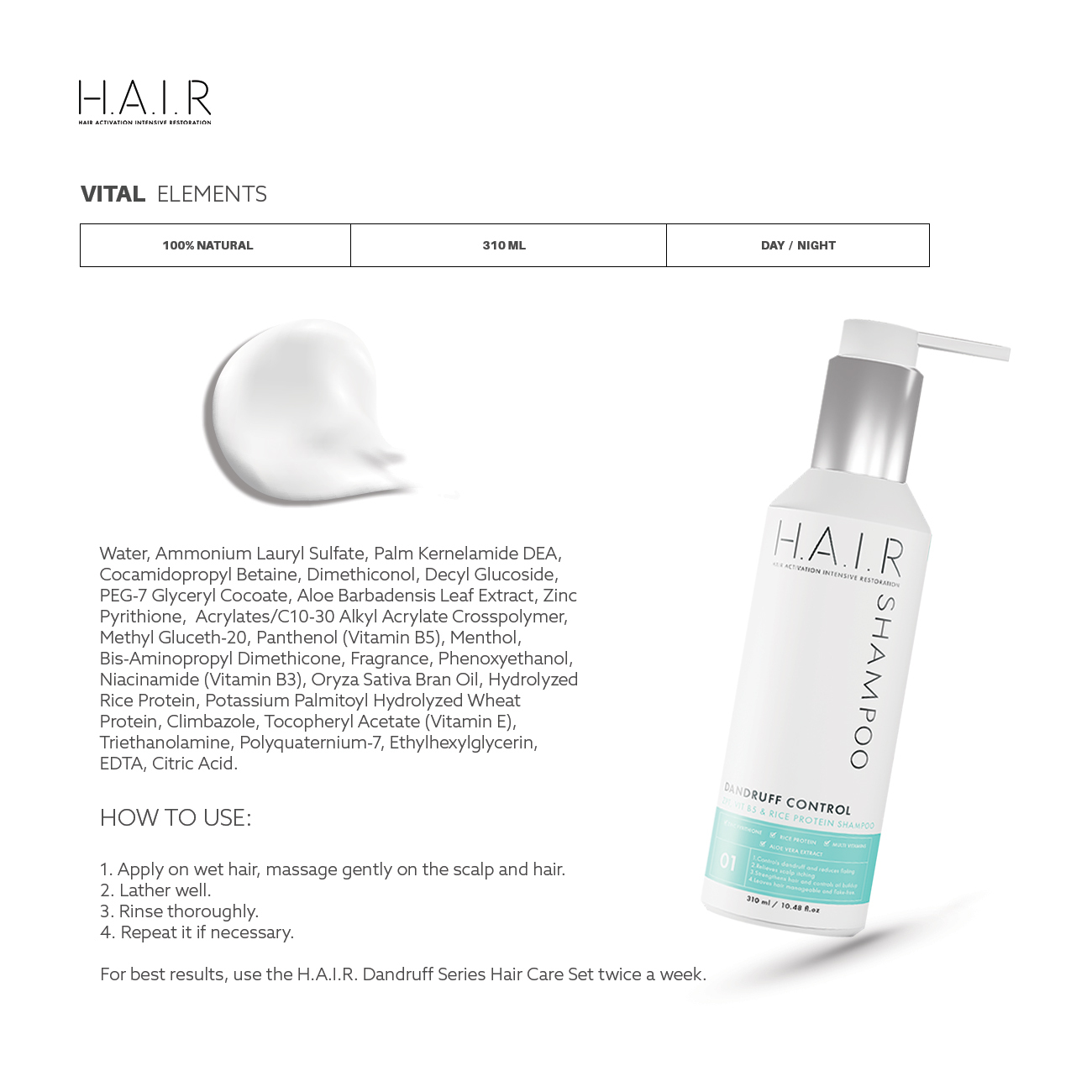 DANDRUFF CONTROL - VITAL ELEMENTS