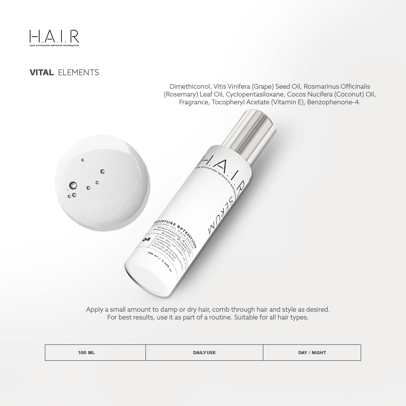 HAIR SERUM- VITAL ELEMENTS