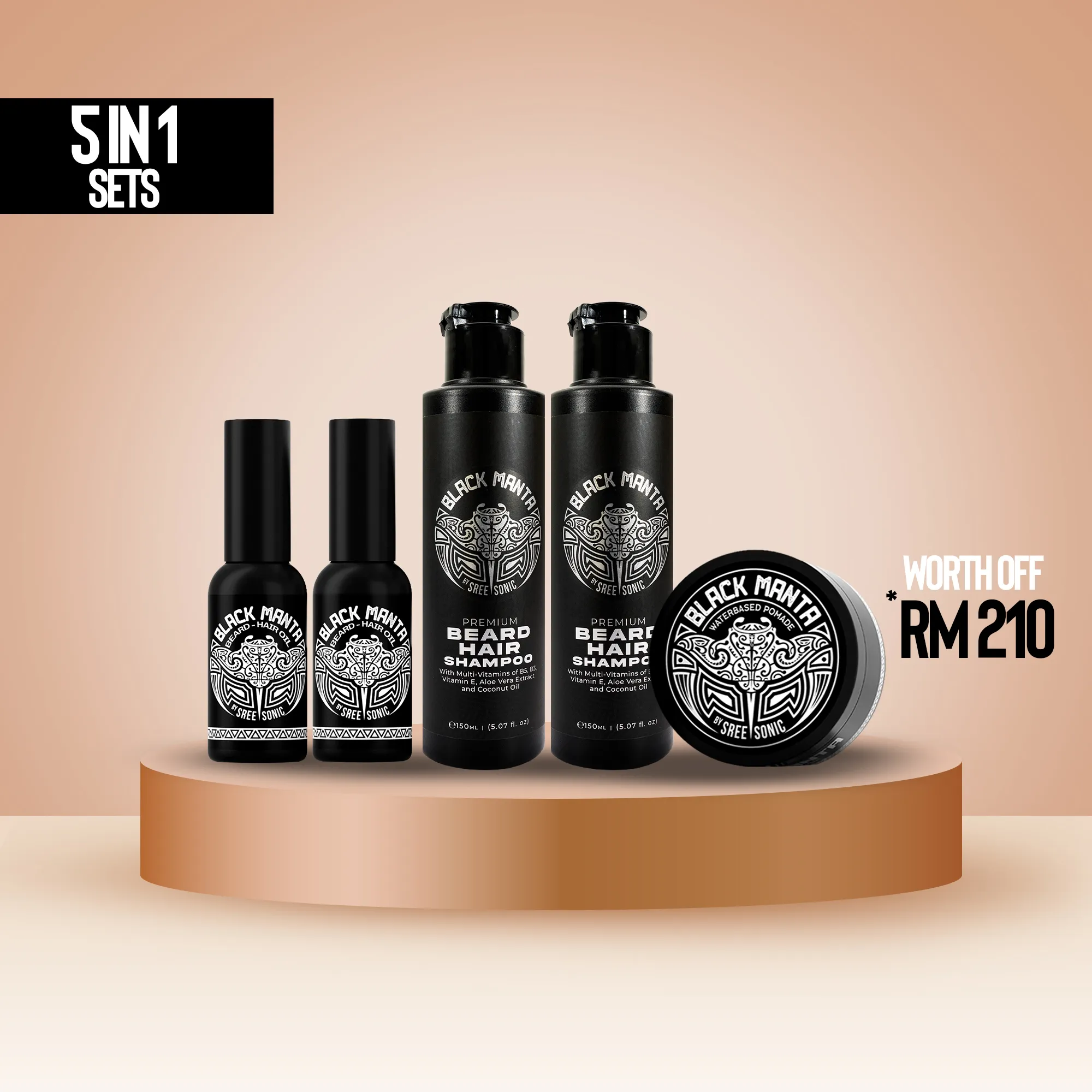 2 oil 2 shampoo 1 pomade
