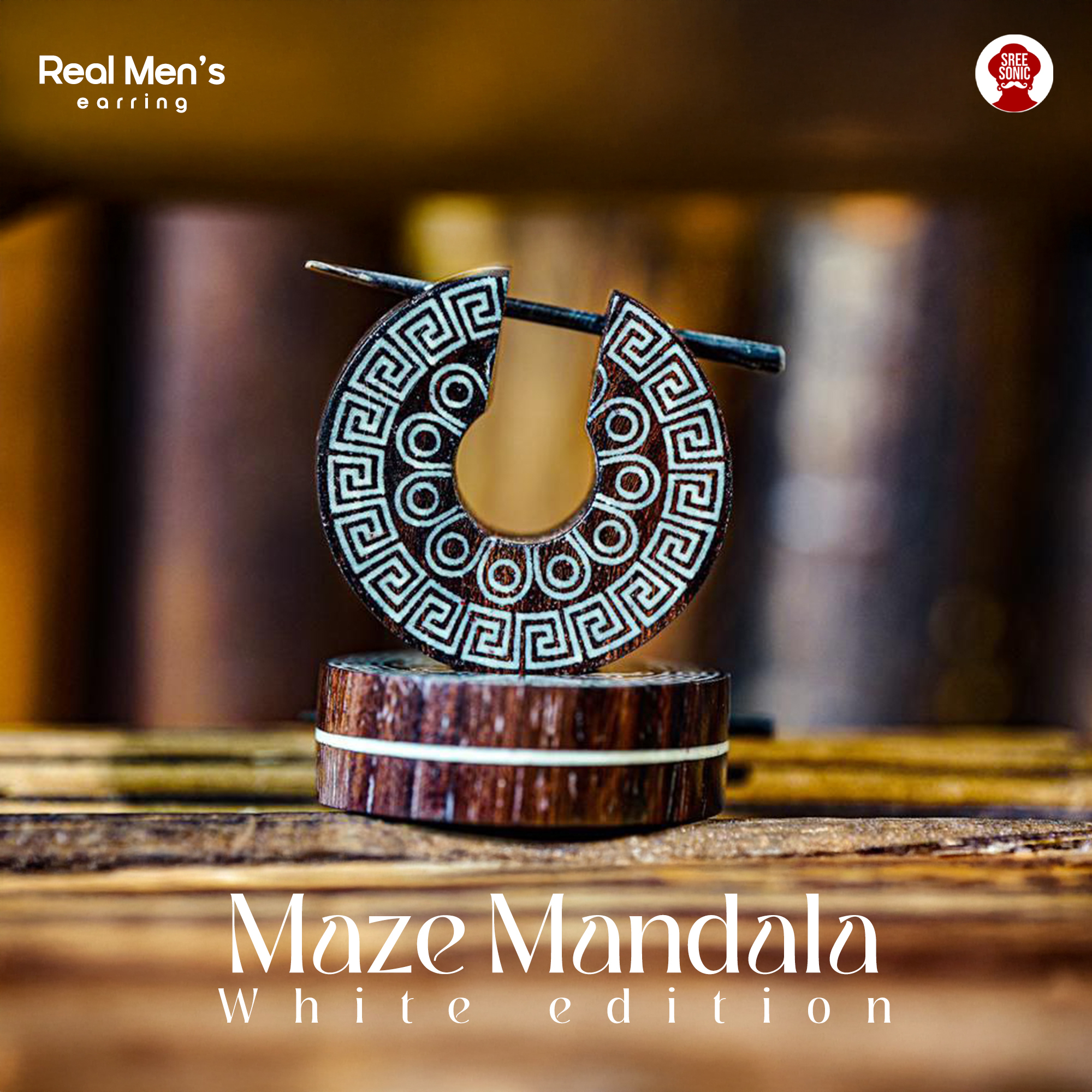 MAZE MANDALA WHITE -05