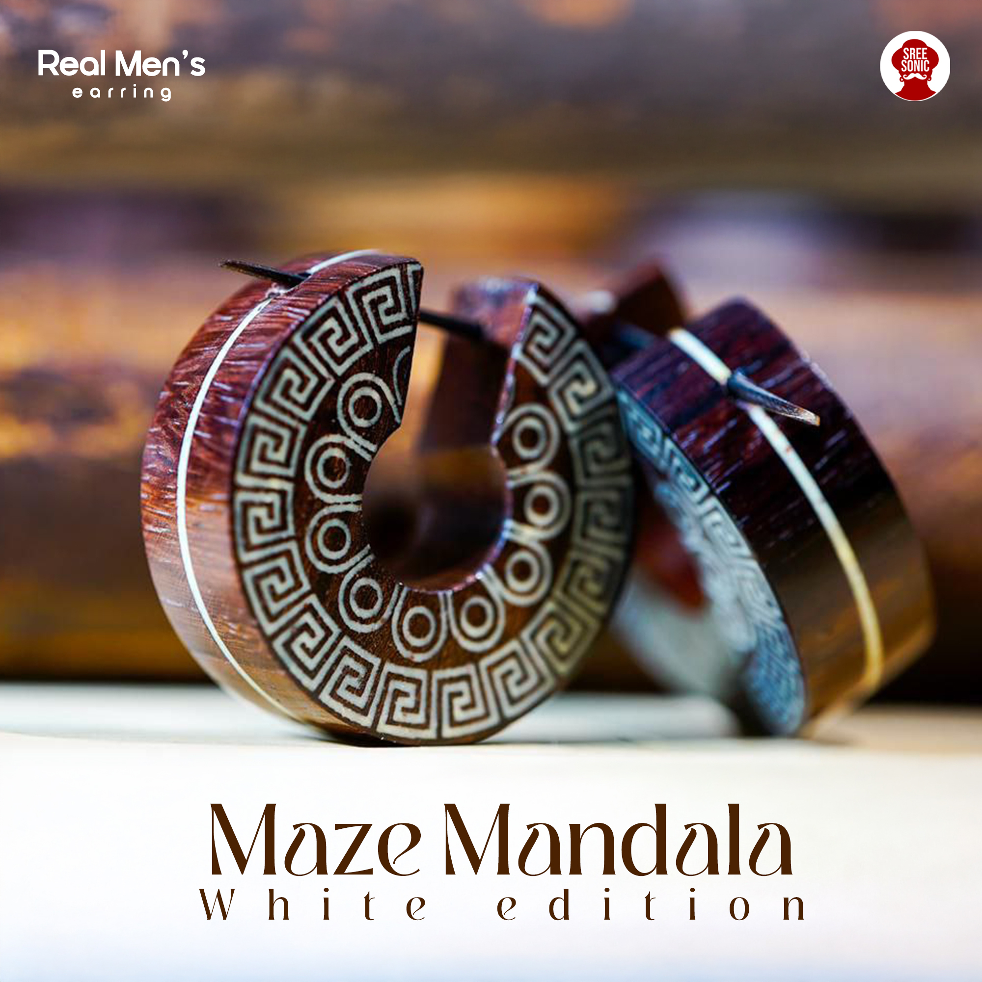 MAZE MANDALA WHITE -06