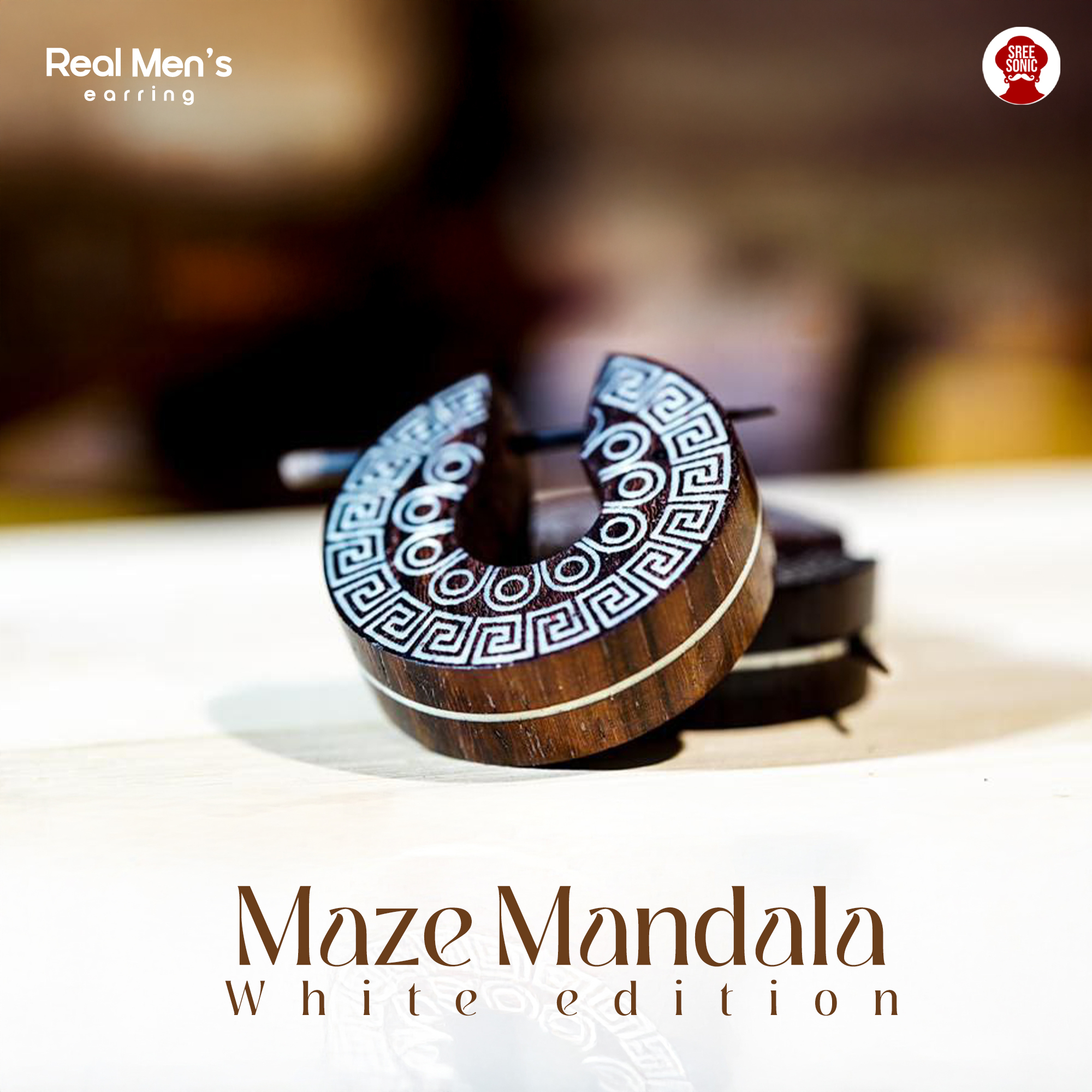 MAZE MANDALA WHITE -04