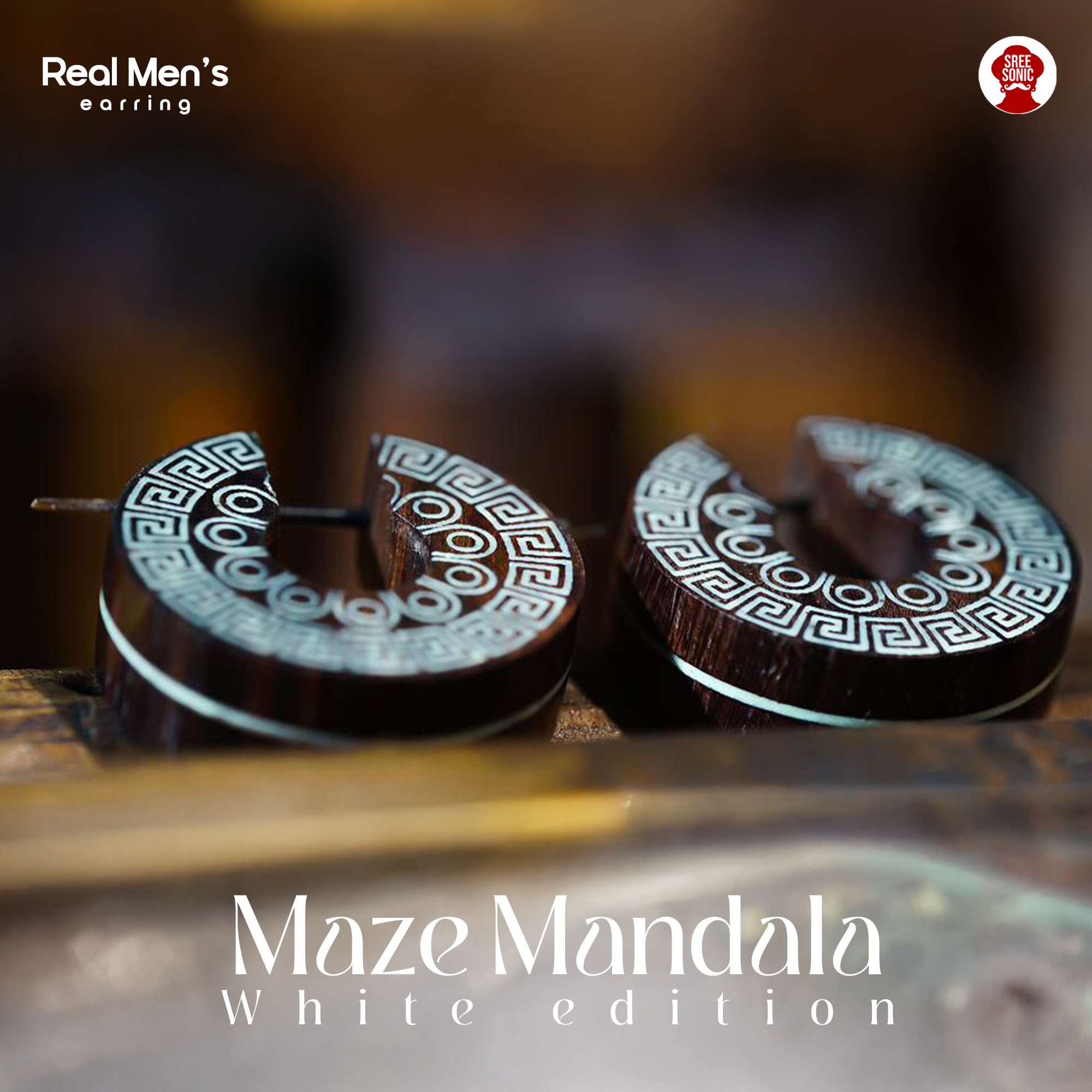 MAZE MANDALA WHITE -03