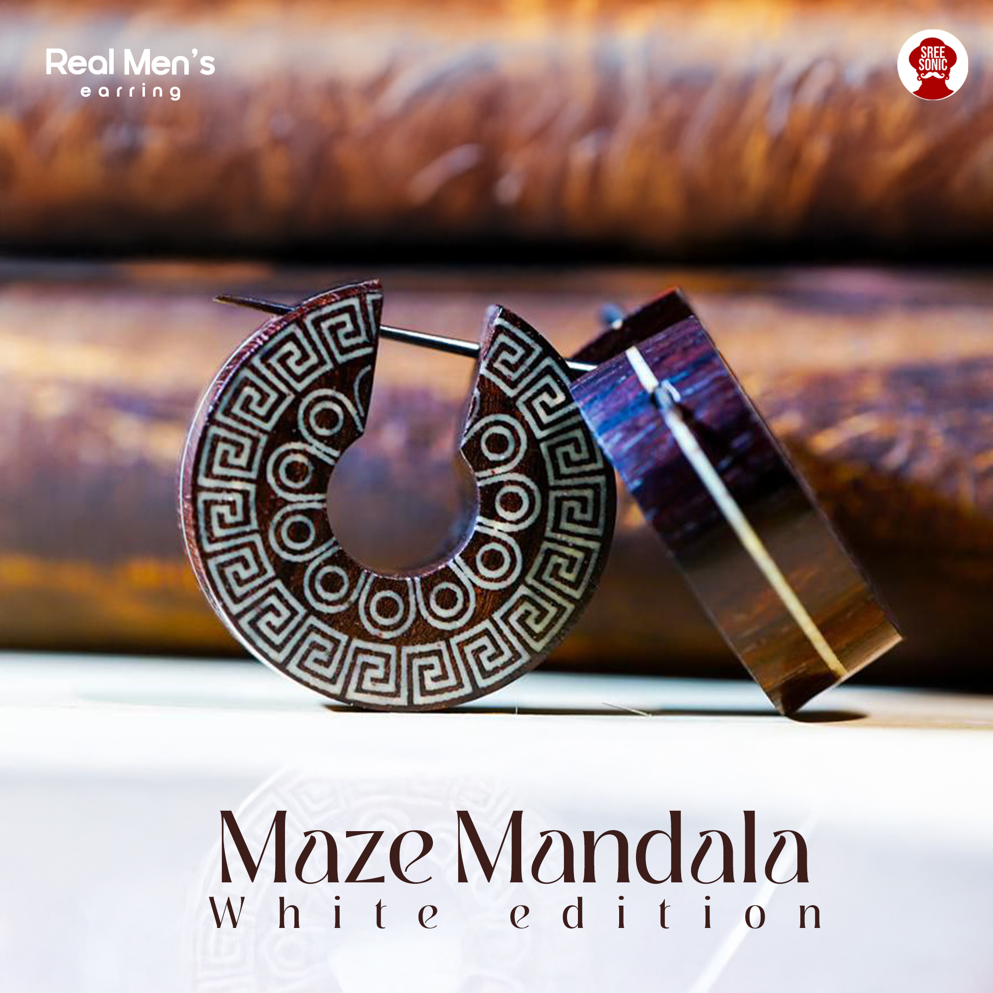 MAZE MANDALA WHITE -07