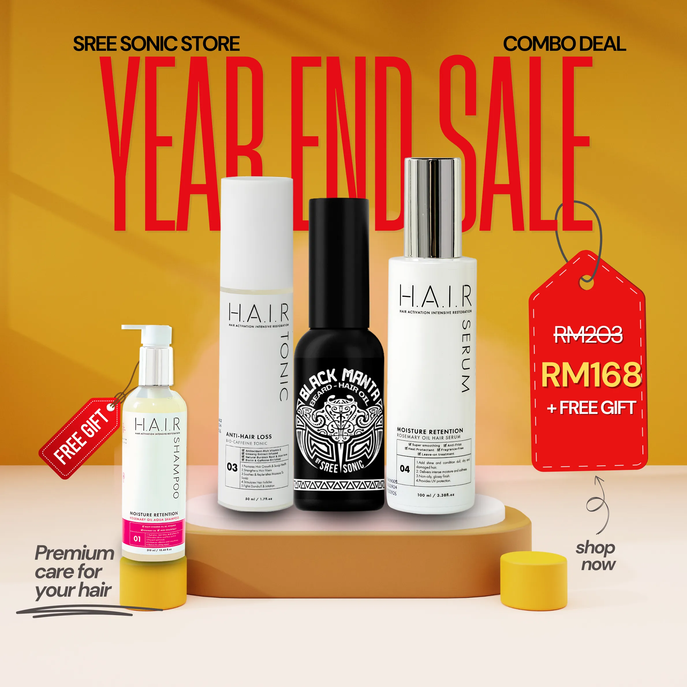 Grey and Pink Big Bright and Bold Skincare Product Poster