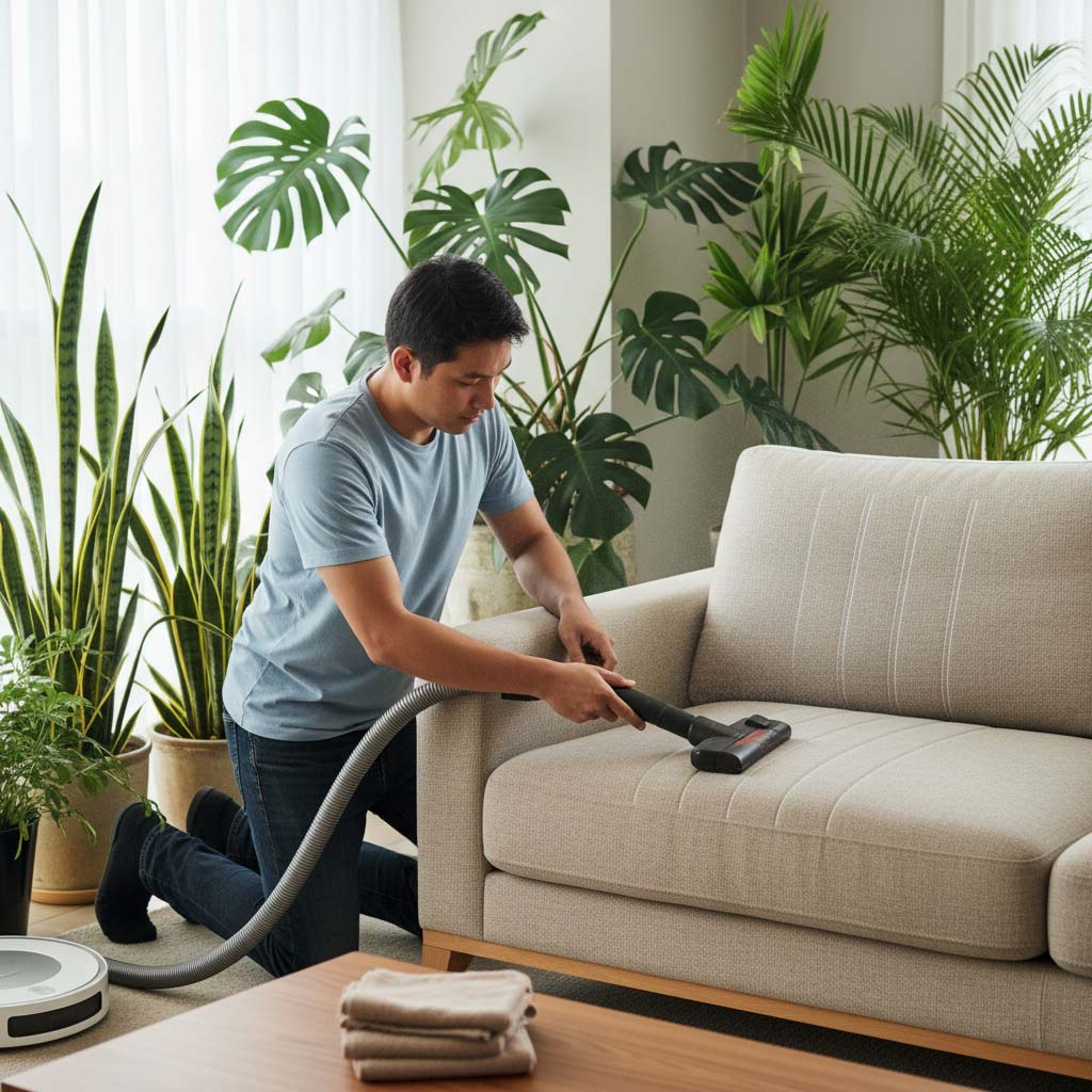 clean fabric sofa how to