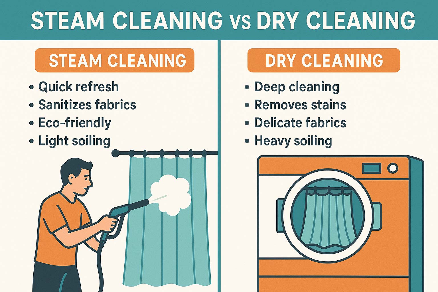 steam Dry cleaning curtain in Singapore