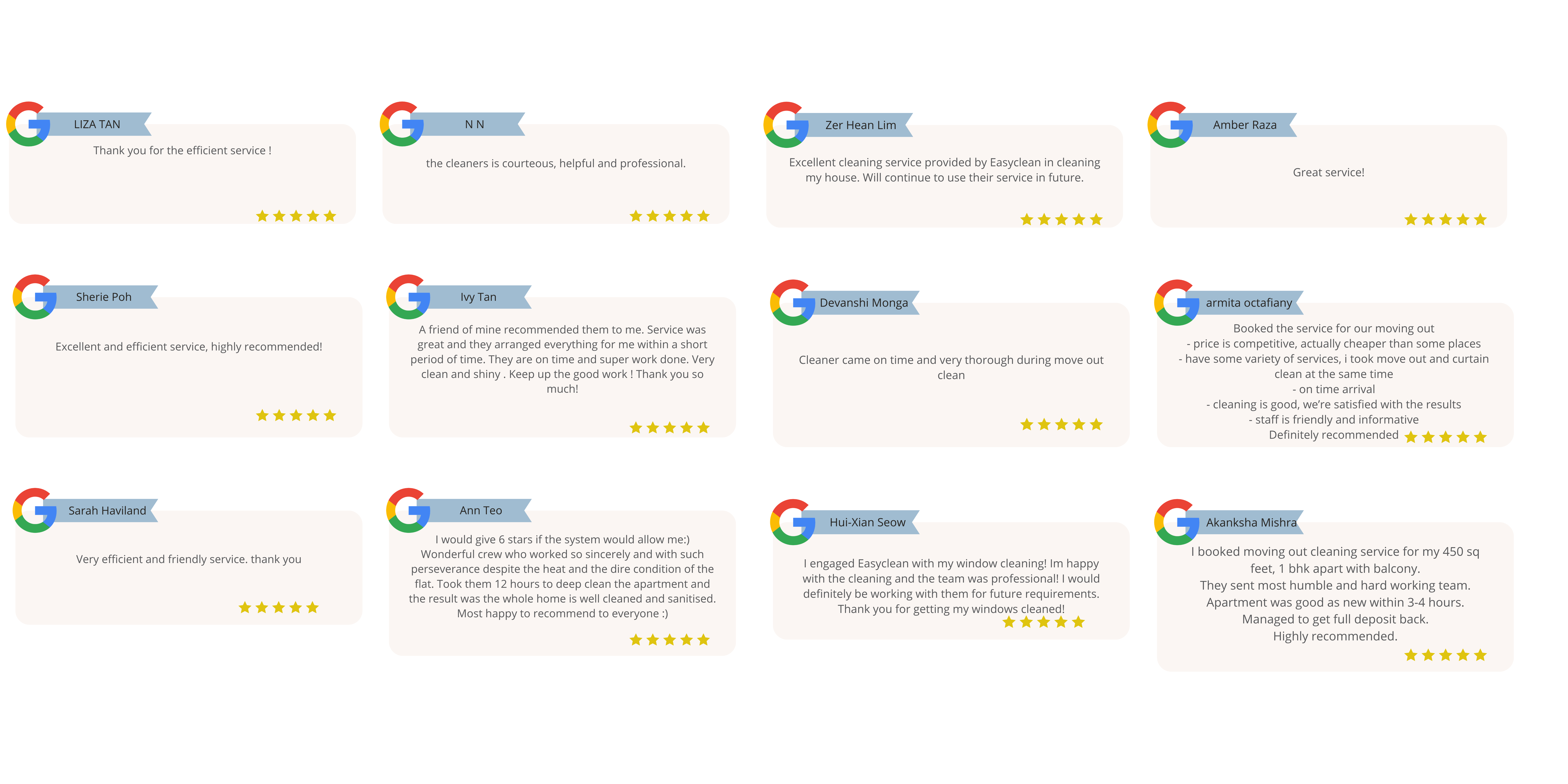 Easyclean SG: Best Cleaning Services In Singapore - Hear from our happy customers! ✨