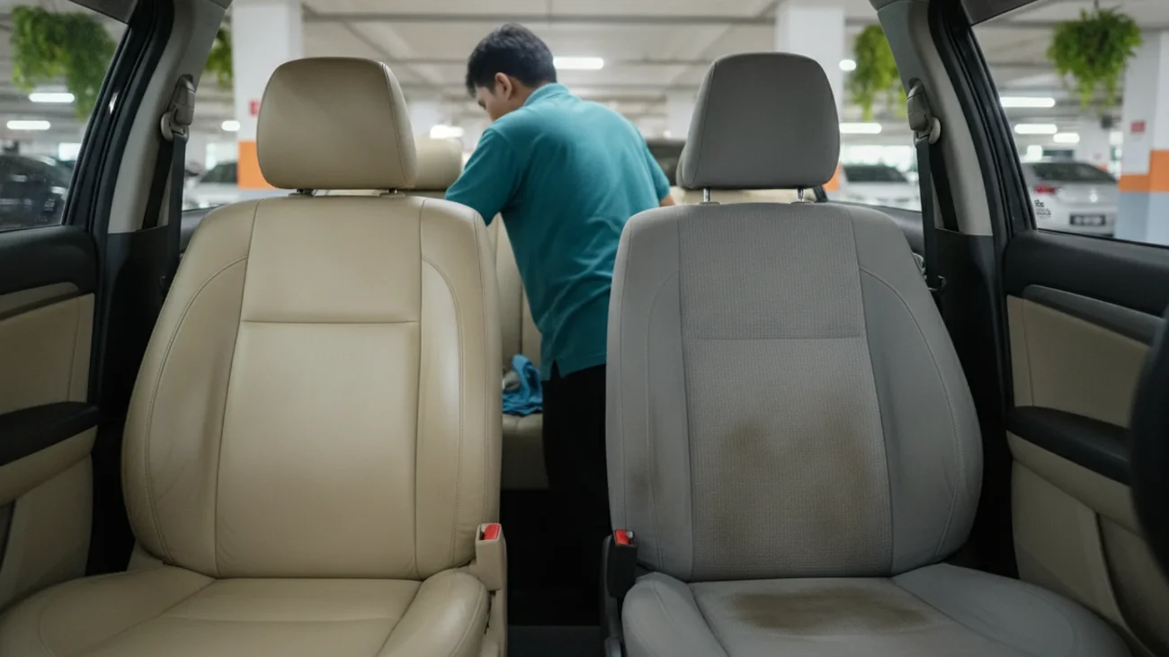 how to : fabric car seat cleaning singapore