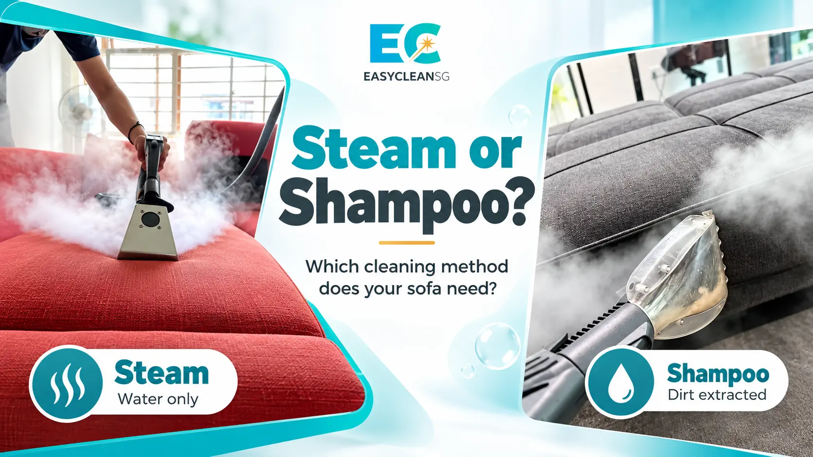 Steam Clean Sofa or Shampoo It? How to Pick the Right Method