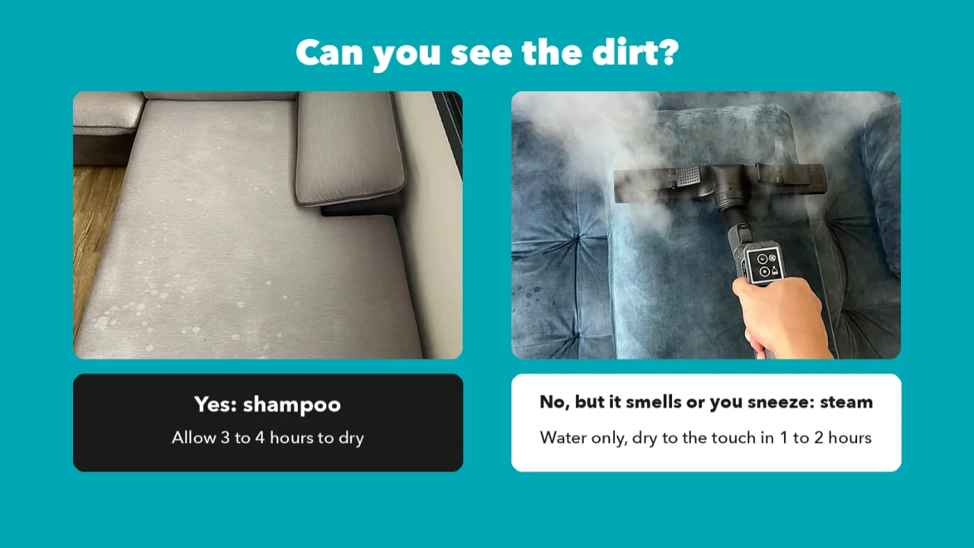 how steam clean sofa singapore