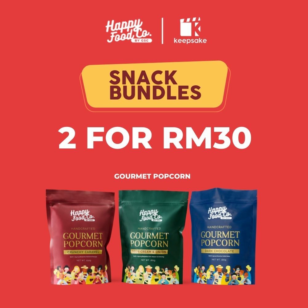Happy Food Co Gourmet Popcorn Flavours Twin Pack KEEPSAKE By GSC