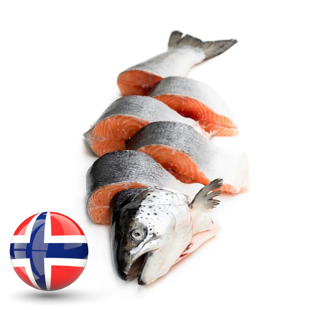 Sashimi Grade Norway Whole Salmon 生食级别挪威三文鱼 (Steak Cut/Portion Skin On)