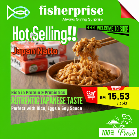 Japan Natto Rich in Protein & Probotics AUTHENTIC JAPANESE TASTE Perfect with Rice, Eggs & Soy Sauce
