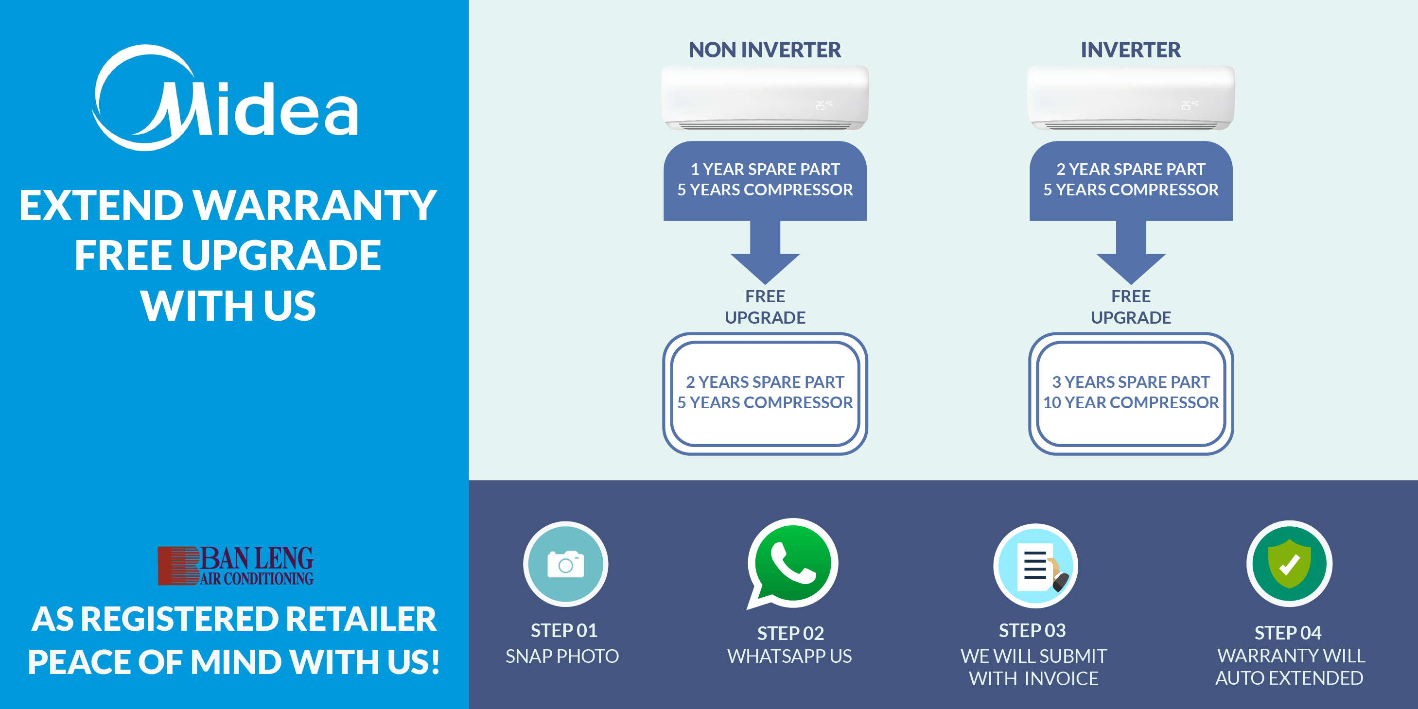 Midea Free Warranty Upgrade Campaign