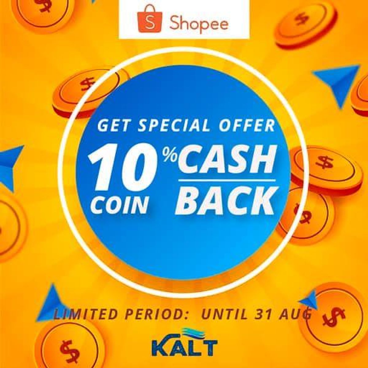 Shopee 10% Coin Cash Back Campaign