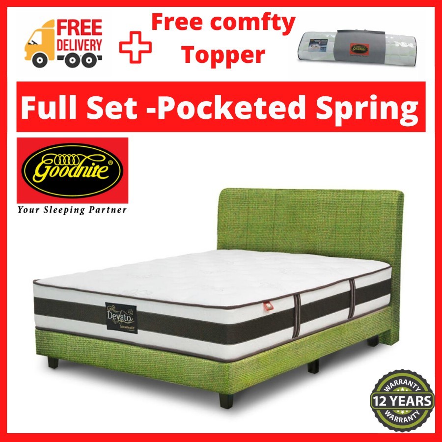 FULL SET- GOODNITE DEVATO MATTRESS + (EC-107)BED FRAME+ (FREE COMFY TOPPER  AND PILLOW ) – YCH Home Living Sdn Bhd