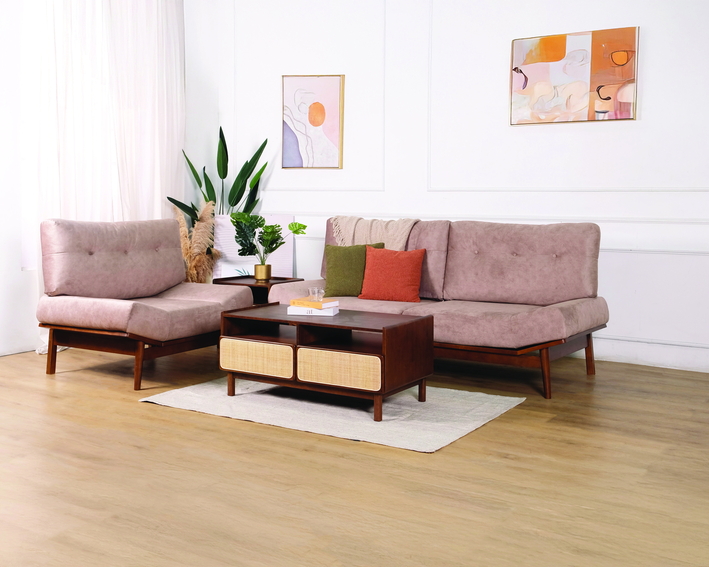 Komo Sofa Medium brown (1)