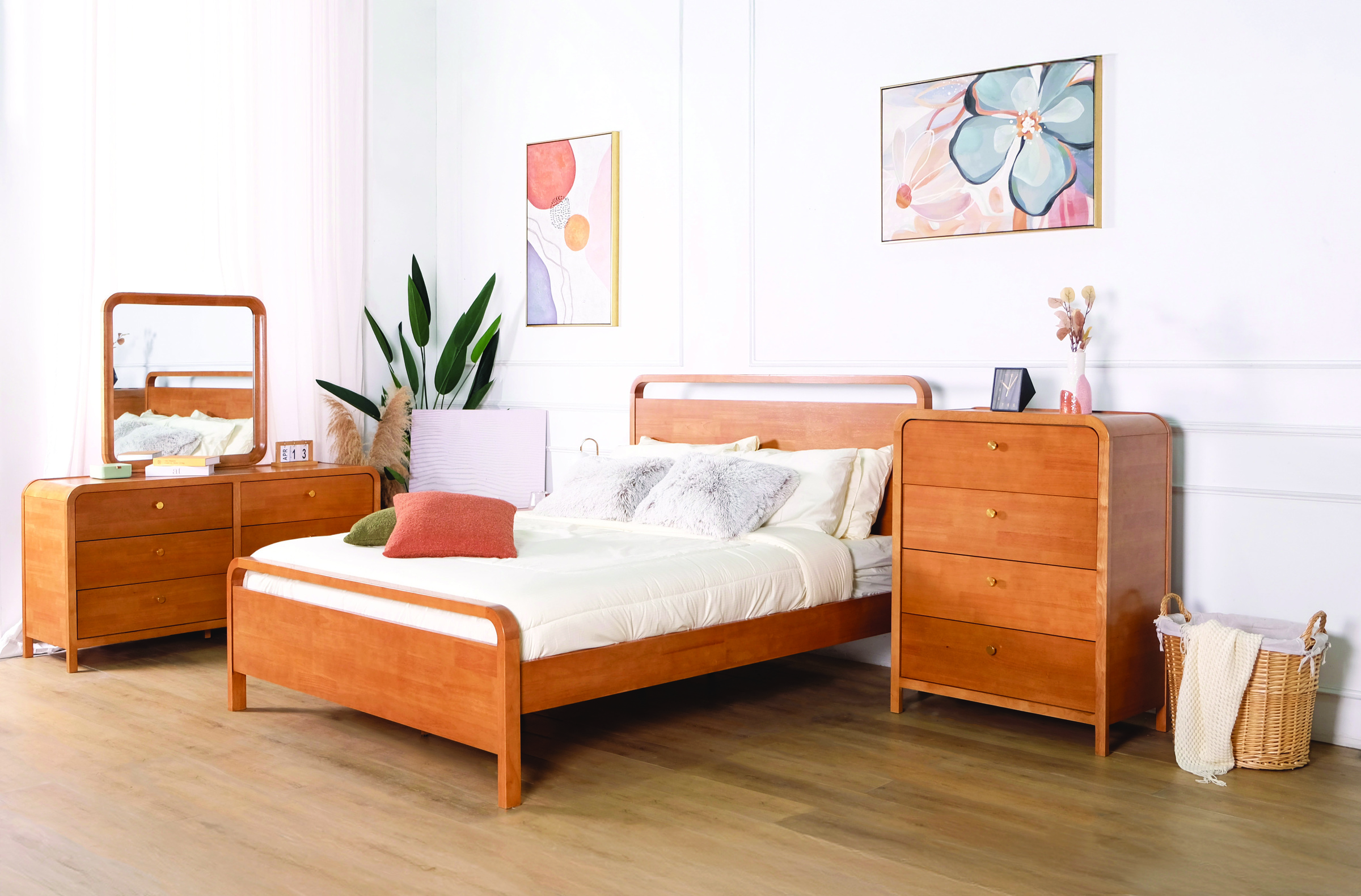 Romy Bed Light Walnut (1)