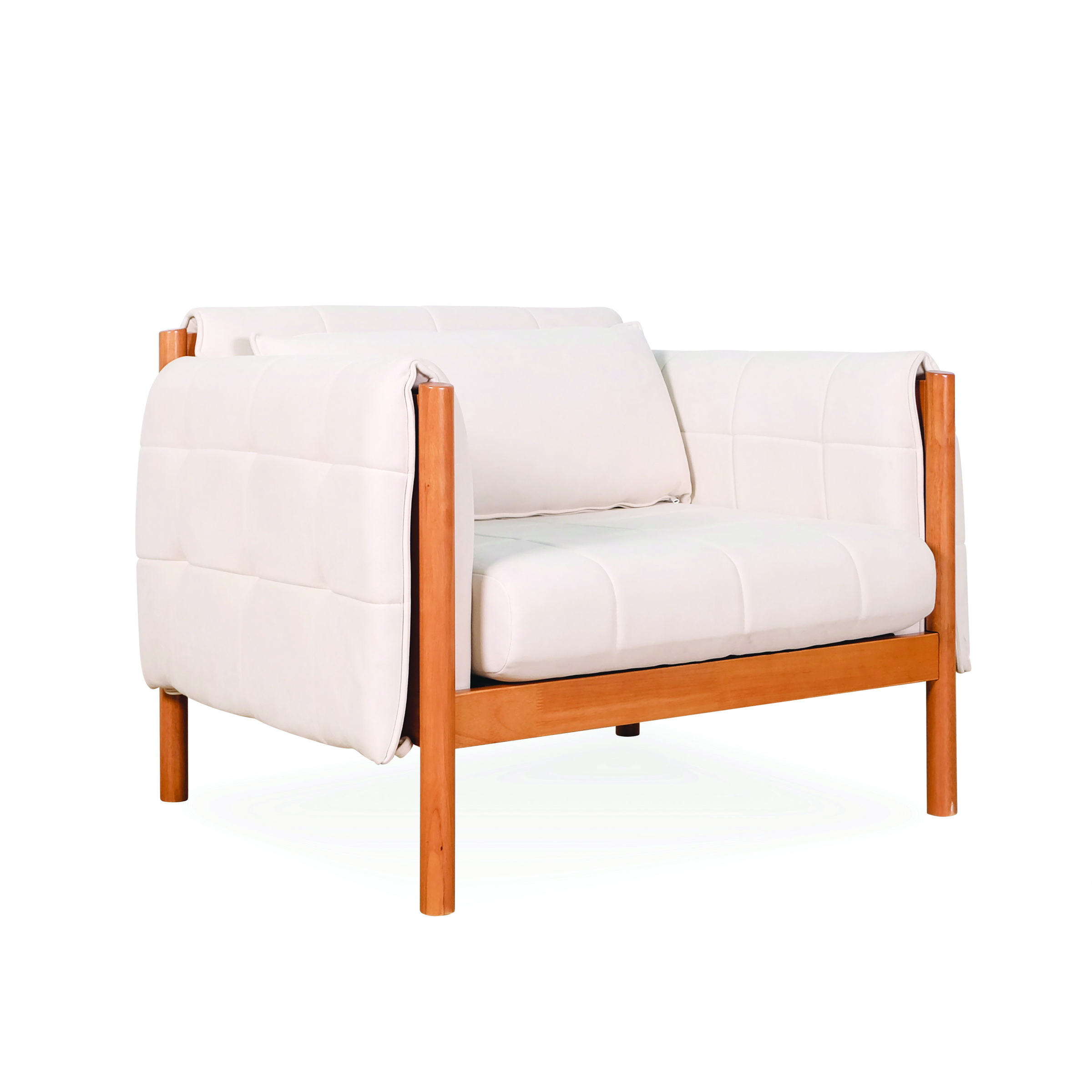 Mako Sofa Light Walnut (8) 1 Seater
