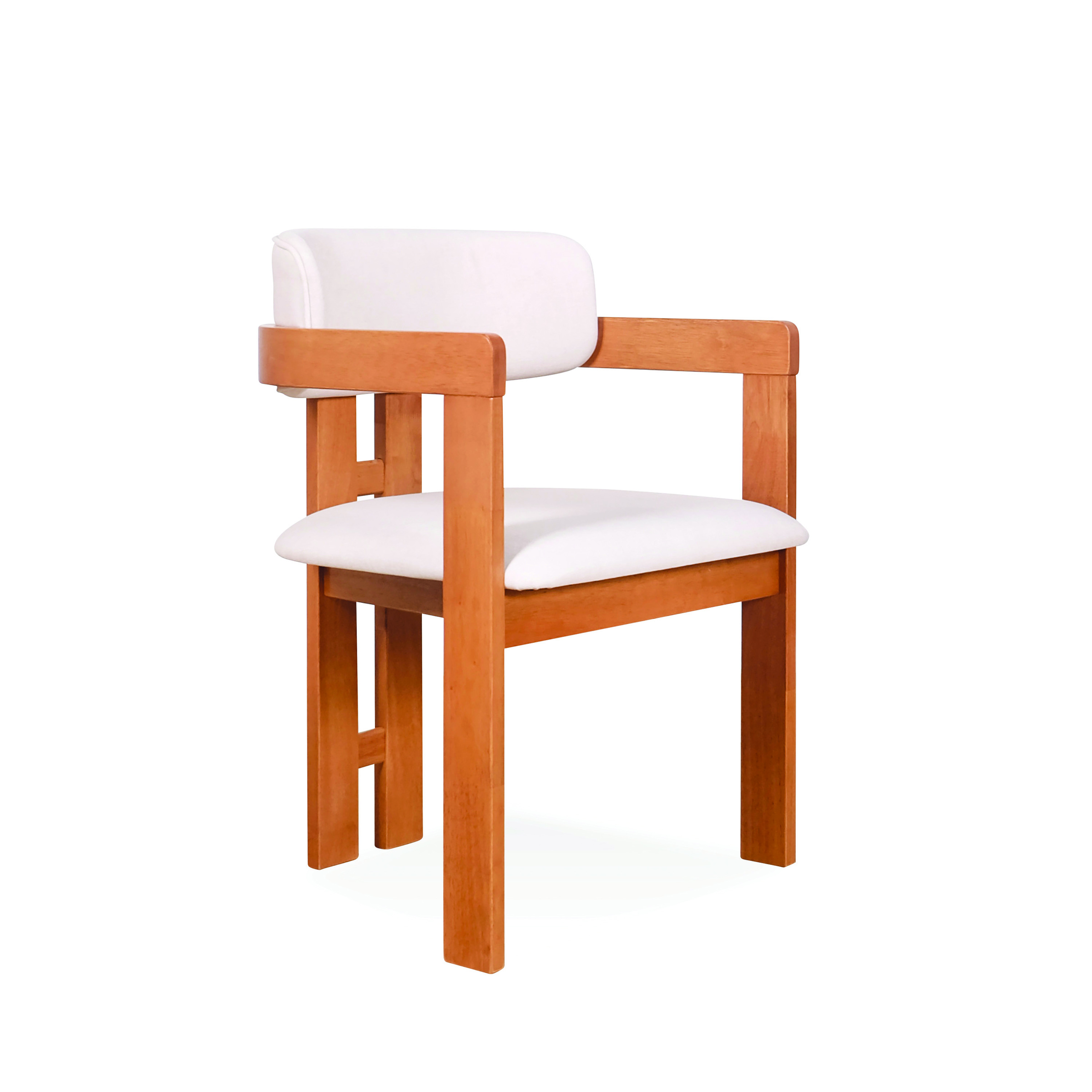 Cody Chair_Charcoal Fabric (Cream White)_Side