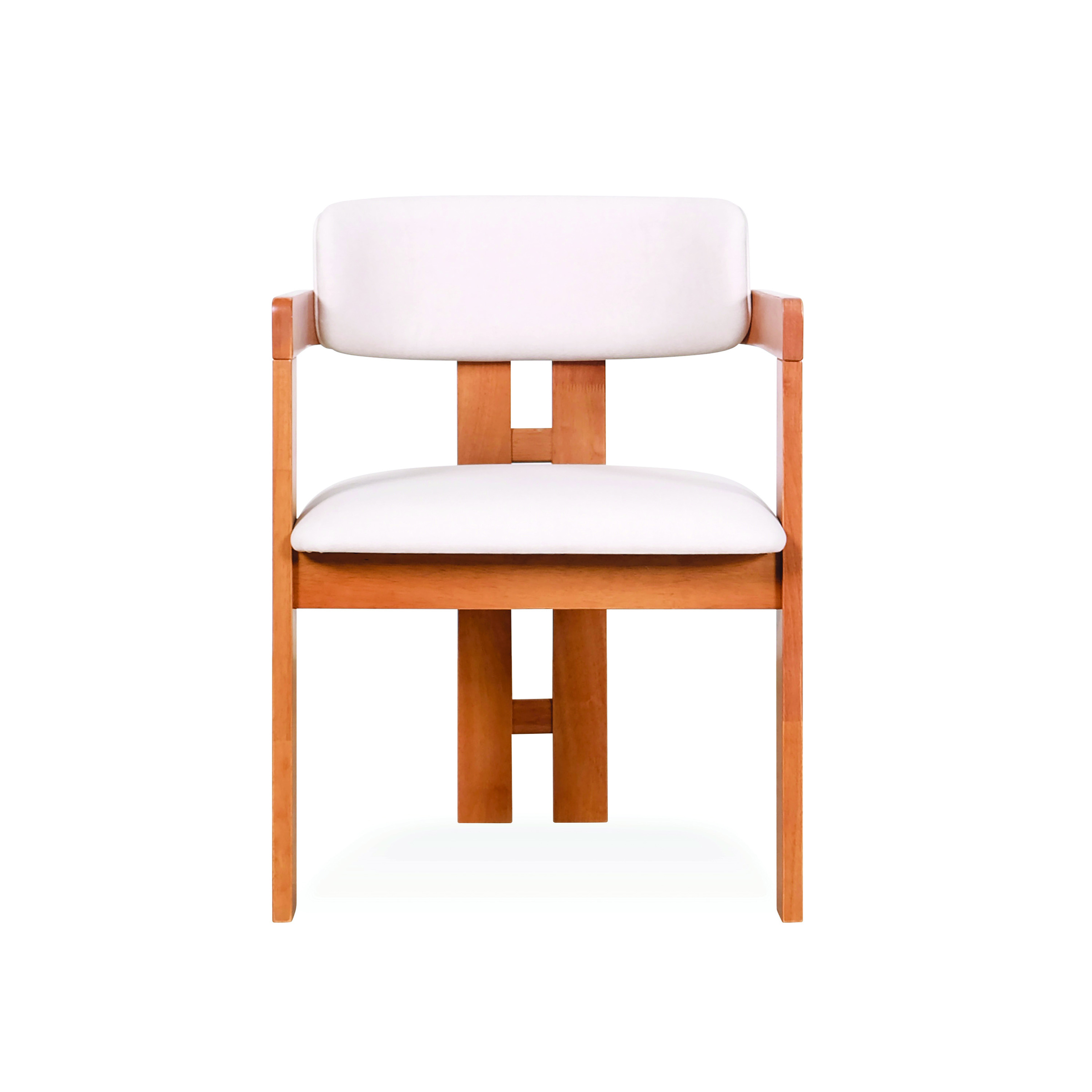 Cody Chair_Charcoal Fabric (Cream White)_Front