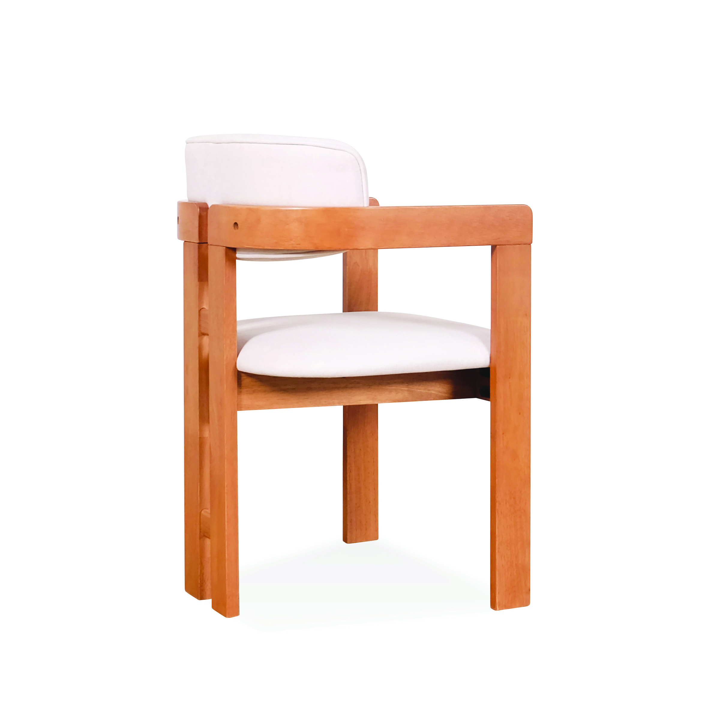 Cody Chair_Charcoal Fabric (Cream White)_Back
