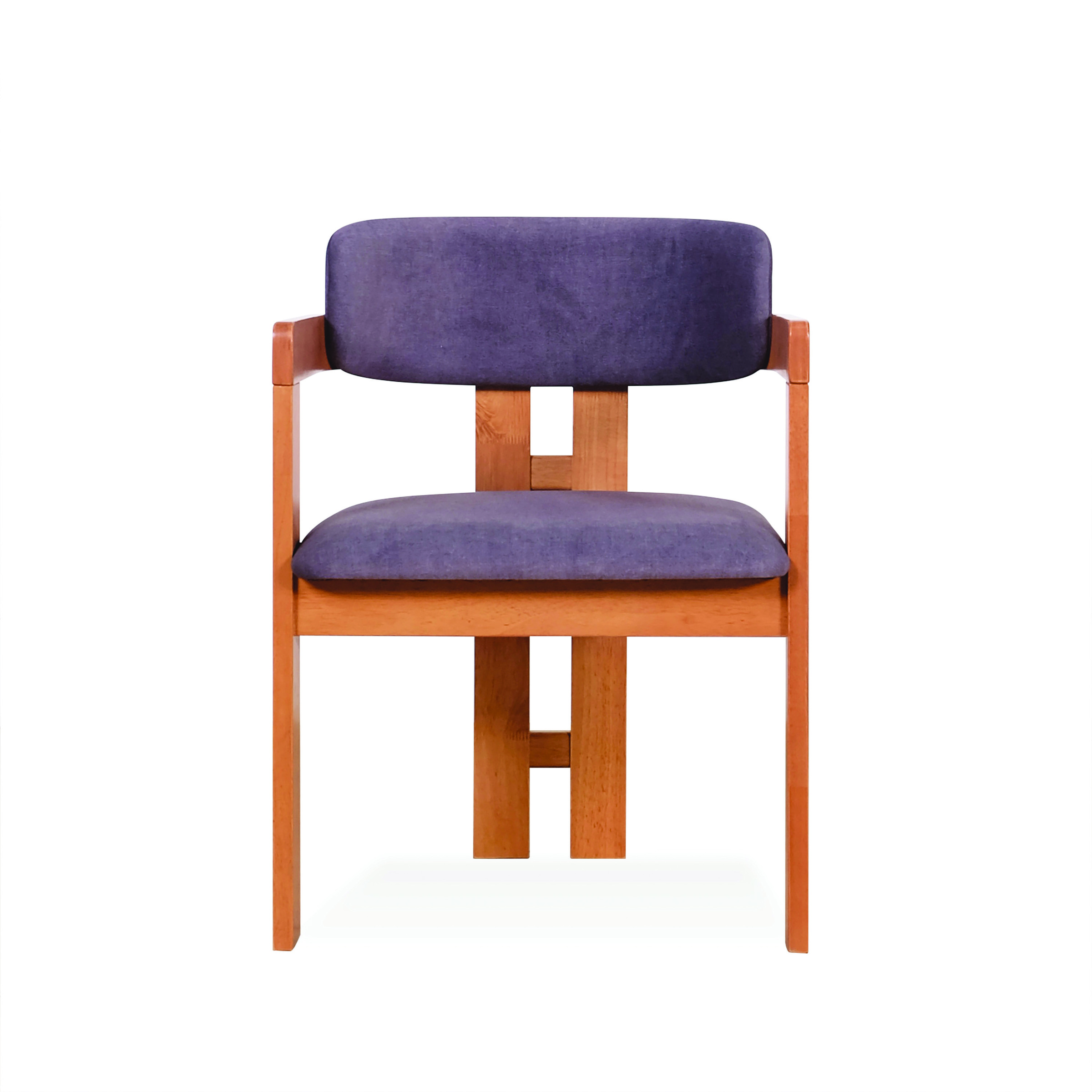 Cody Chair_Charcoal Fabric (Light Walnut)_Front