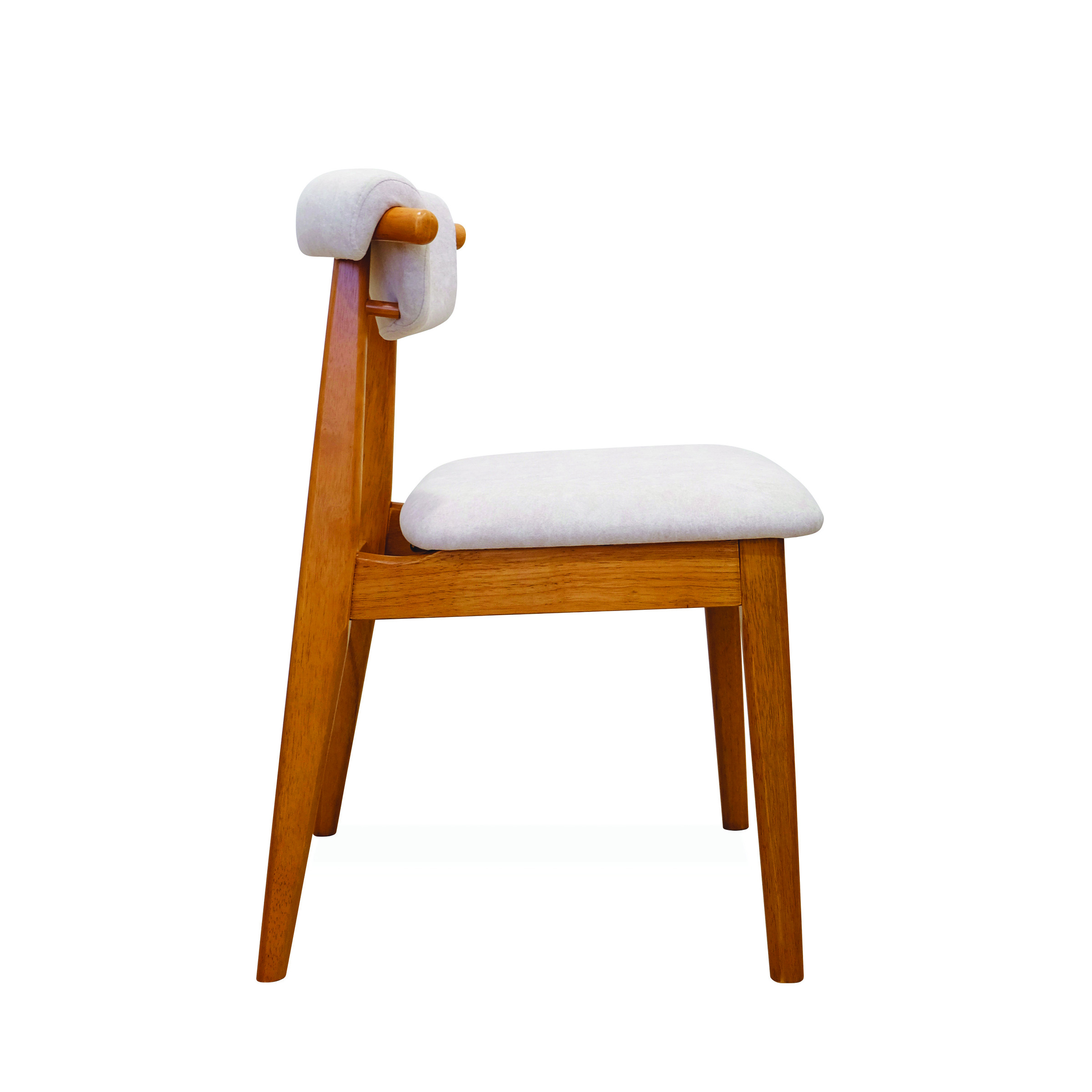 Ivory Chair (Light Walnut)_Side