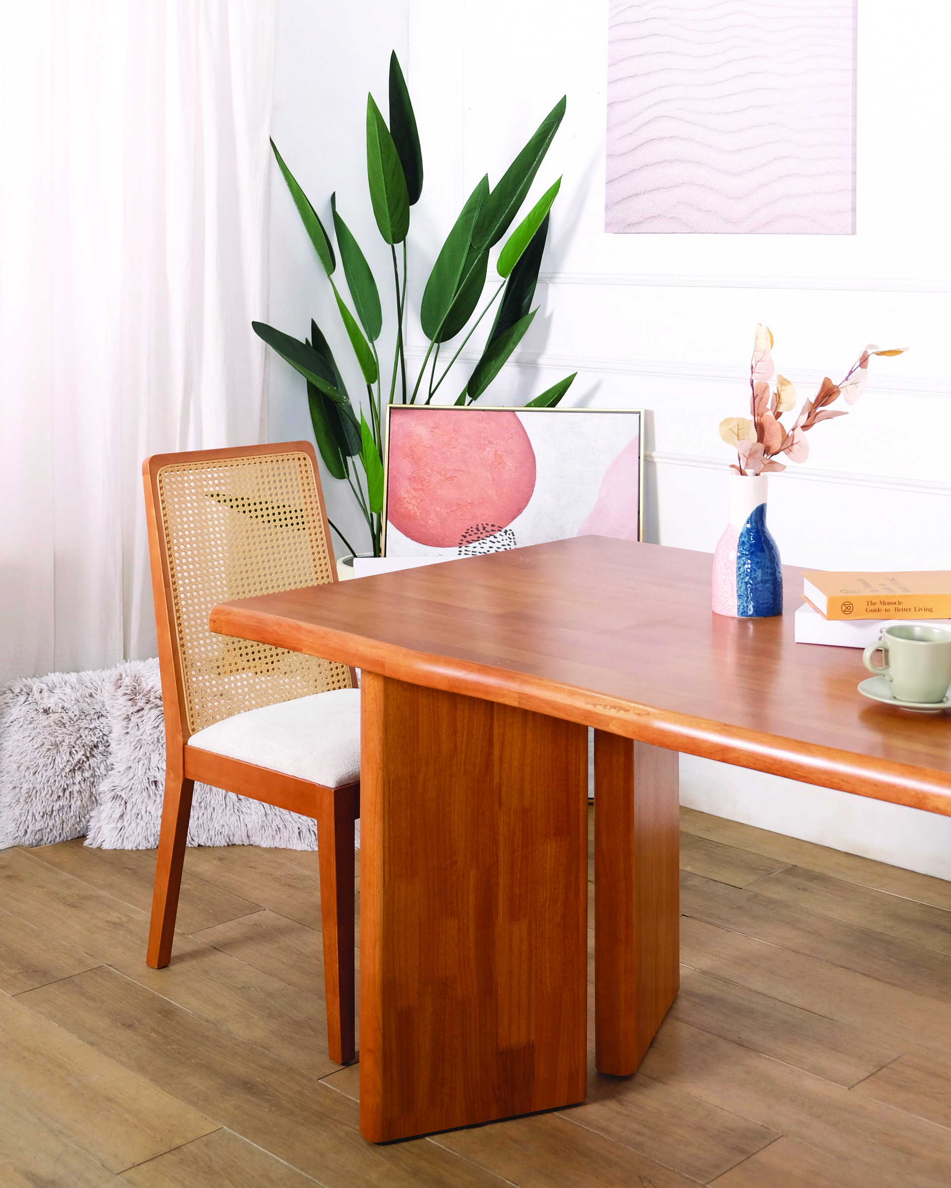 Maven Table + Maven Chair (Light Walnut) Set_3