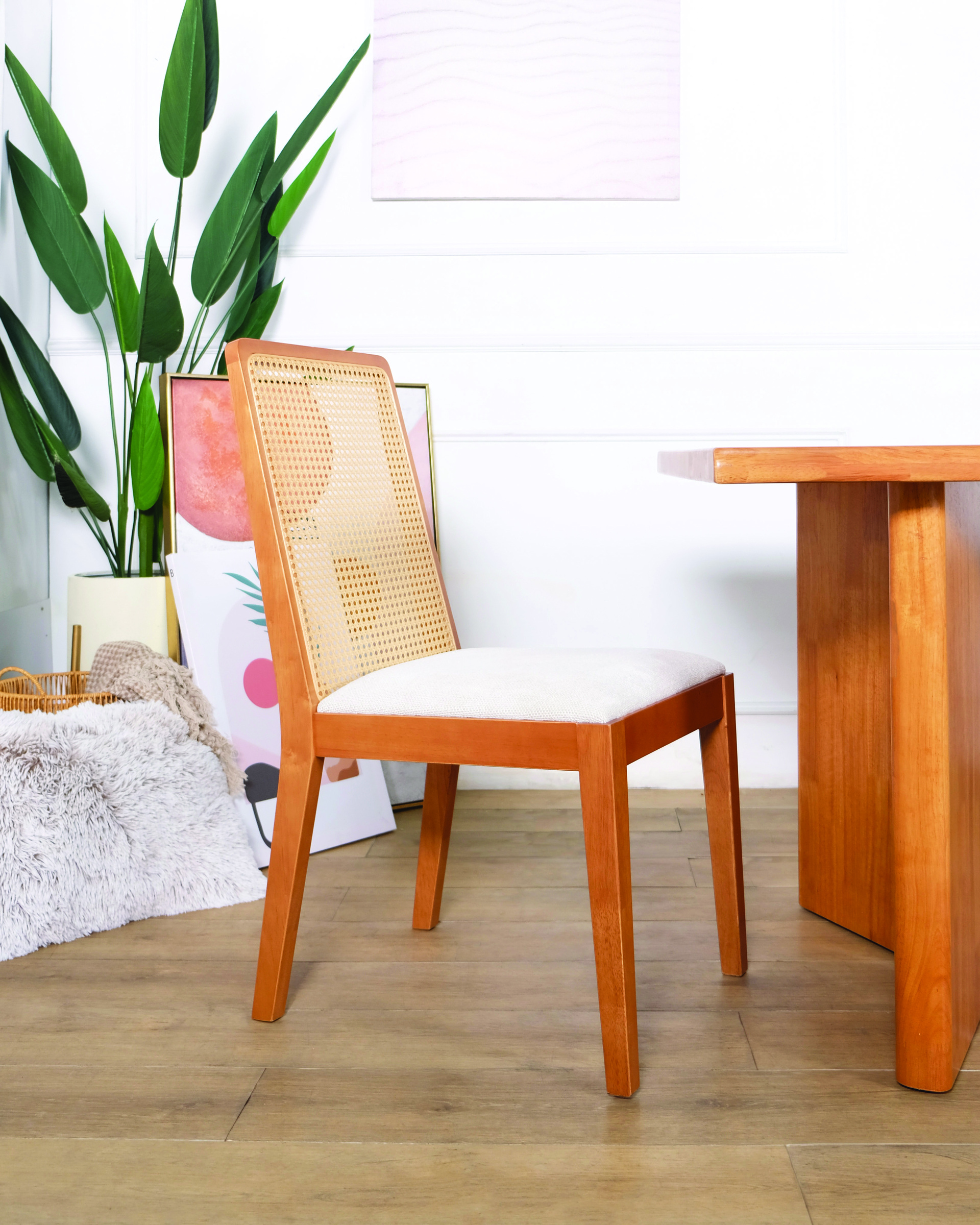 Maven Table + Maven Chair (Light Walnut) Set_2