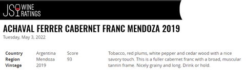 mendoza cabernet franc